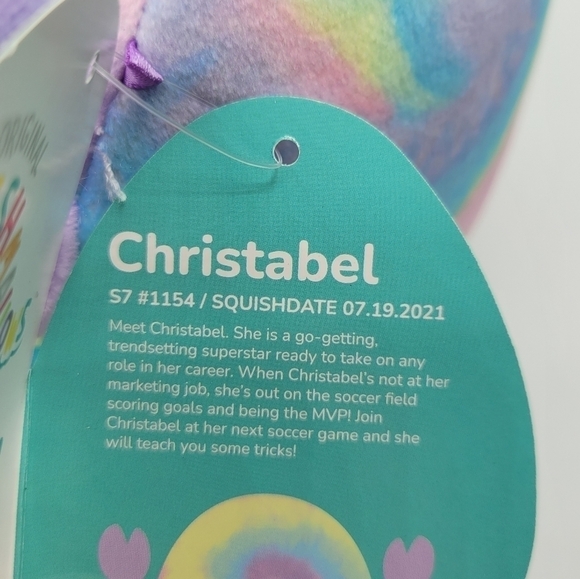 Squishmallow Christabel Rainbow Crab Plush - Picture 4 of 5